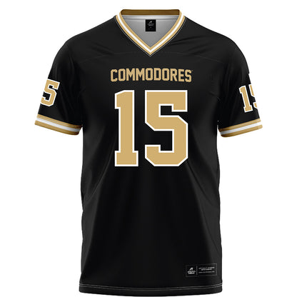 Vanderbilt - NCAA Football : Joseph Mcvay - Black Football Jersey-0