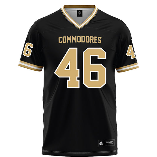 Vanderbilt - NCAA Football : Mustafa Dannett - Black Football Jersey