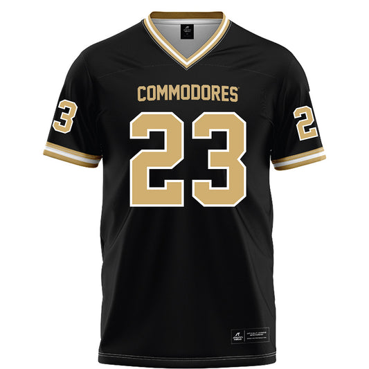 Vanderbilt - NCAA Football : Evan Hampton - Black Football Jersey-0