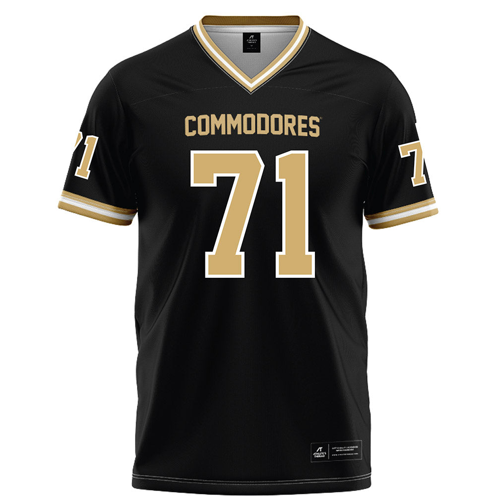 Vanderbilt - NCAA Football : Ted Gregoire - Black Football Jersey-0