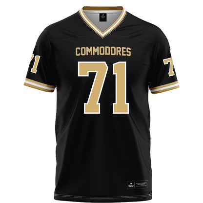 Vanderbilt - NCAA Football : Ted Gregoire - Black Football Jersey-0
