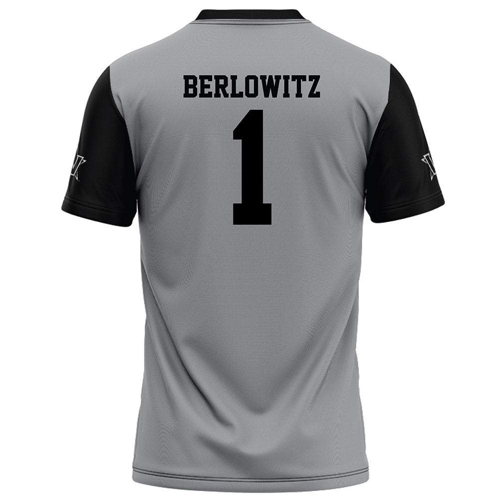 Vanderbilt - NCAA Football : Blaze Berlowitz - Grey Football Jersey-1