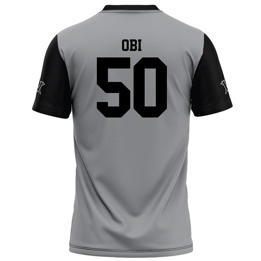 Vanderbilt - NCAA Football : Kene Obi - Grey Football Jersey-1