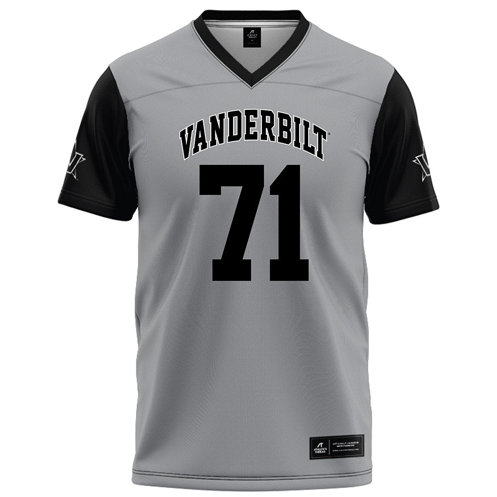 Vanderbilt - NCAA Football : Ted Gregoire - Grey Football Jersey-0