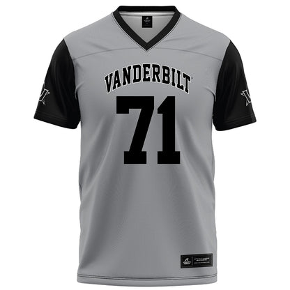 Vanderbilt - NCAA Football : Ted Gregoire - Grey Football Jersey-0