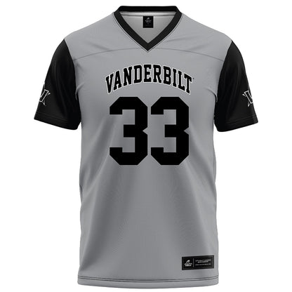 Vanderbilt - NCAA Football : Vanzale Hinton - Grey Football Jersey-0