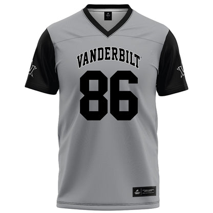 Vanderbilt - NCAA Football : Tilden Riley - Grey Football Jersey-0