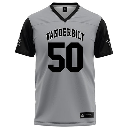 Vanderbilt - NCAA Football : Kene Obi - Grey Football Jersey-0