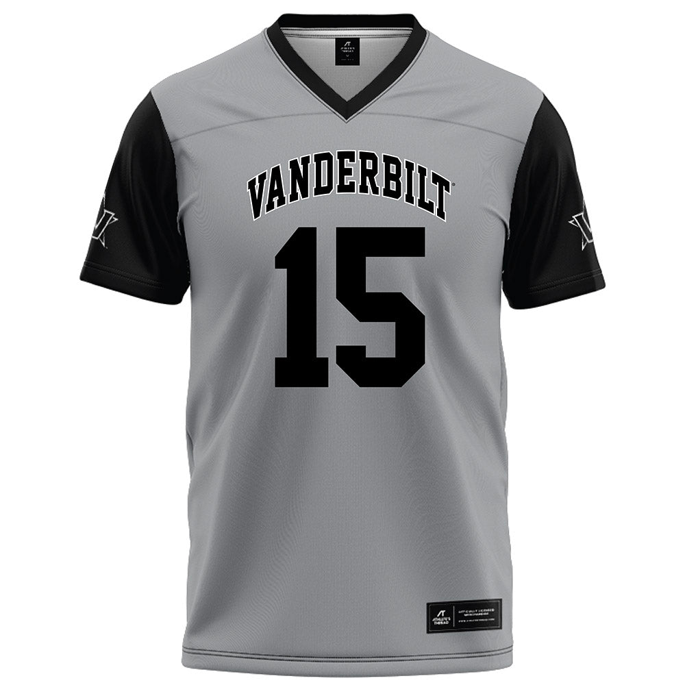 Vanderbilt - NCAA Football : Joseph Mcvay - Grey Football Jersey-0