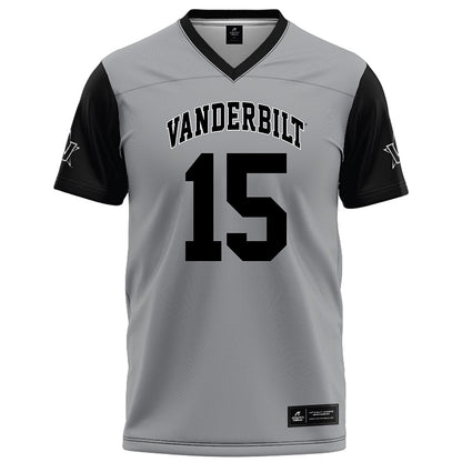Vanderbilt - NCAA Football : Joseph Mcvay - Grey Football Jersey-0