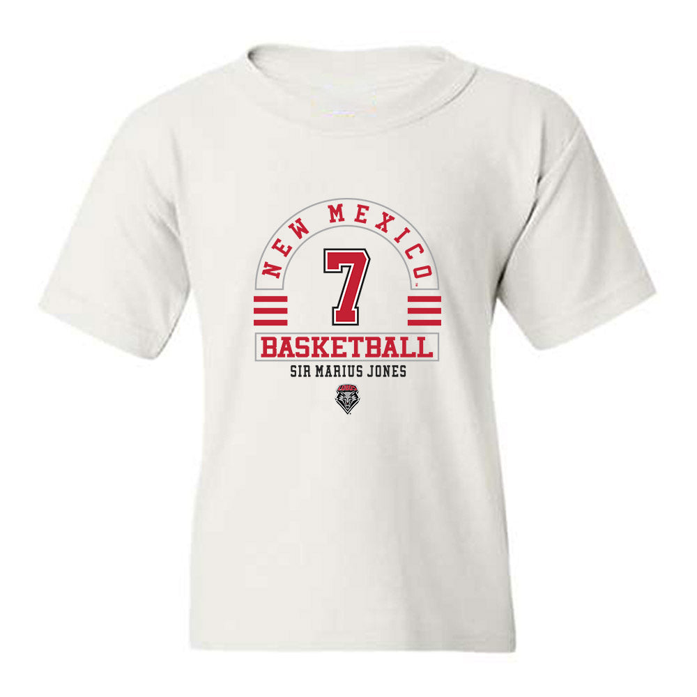 New Mexico - NCAA Men's Basketball : Sir Marius Jones - Classic Fashion Shersey Youth T-Shirt-0
