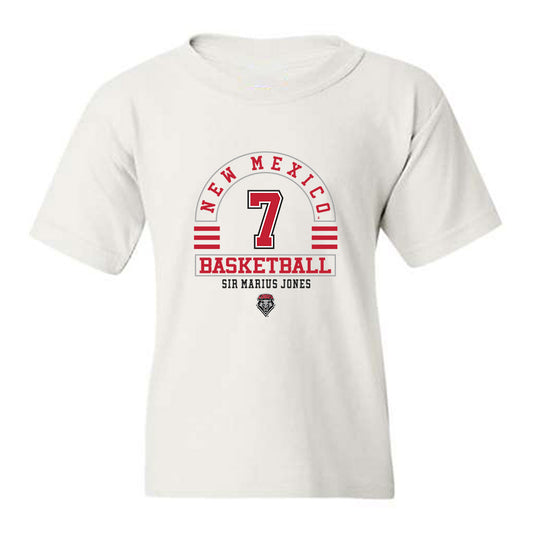 New Mexico - NCAA Men's Basketball : Sir Marius Jones - Classic Fashion Shersey Youth T-Shirt-0