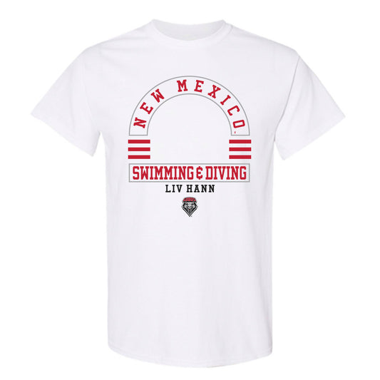New Mexico - NCAA Women's Swimming & Diving : Liv Hann - Classic Fashion Shersey T-Shirt-0