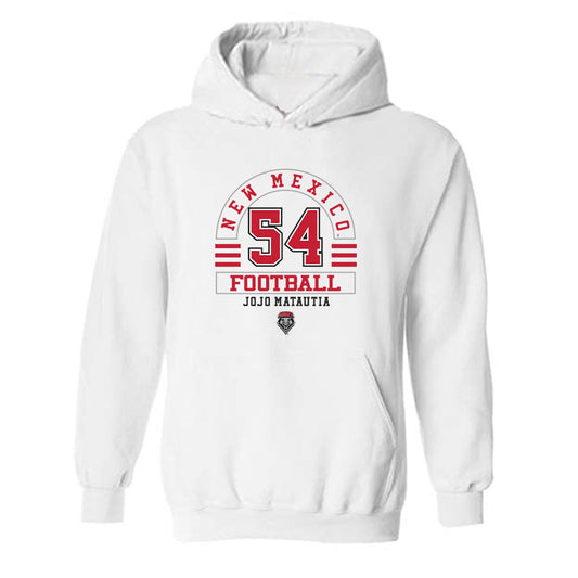 New Mexico - NCAA Football : Jojo Matautia - Classic Fashion Shersey Hooded Sweatshirt-0