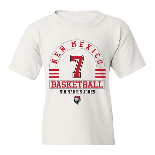 New Mexico - NCAA Men's Basketball : Sir Marius Jones - Classic Fashion Shersey Youth T-Shirt-0