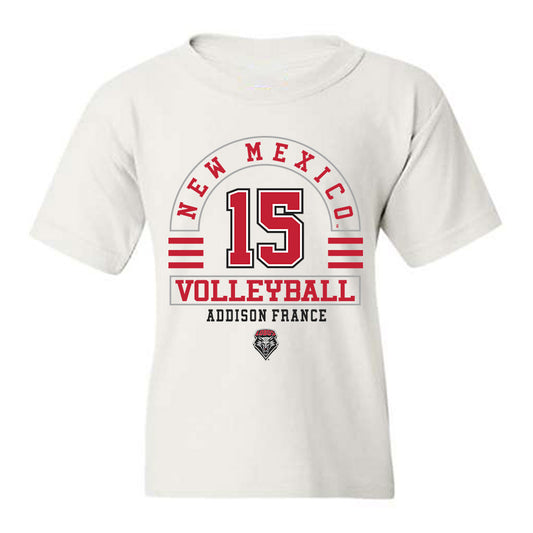 New Mexico - NCAA Women's Volleyball : Addison France - Classic Fashion Shersey Youth T-Shirt-0