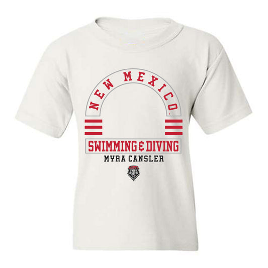 New Mexico - NCAA Women's Swimming & Diving : Myra Cansler - Classic Fashion Shersey Youth T-Shirt-0