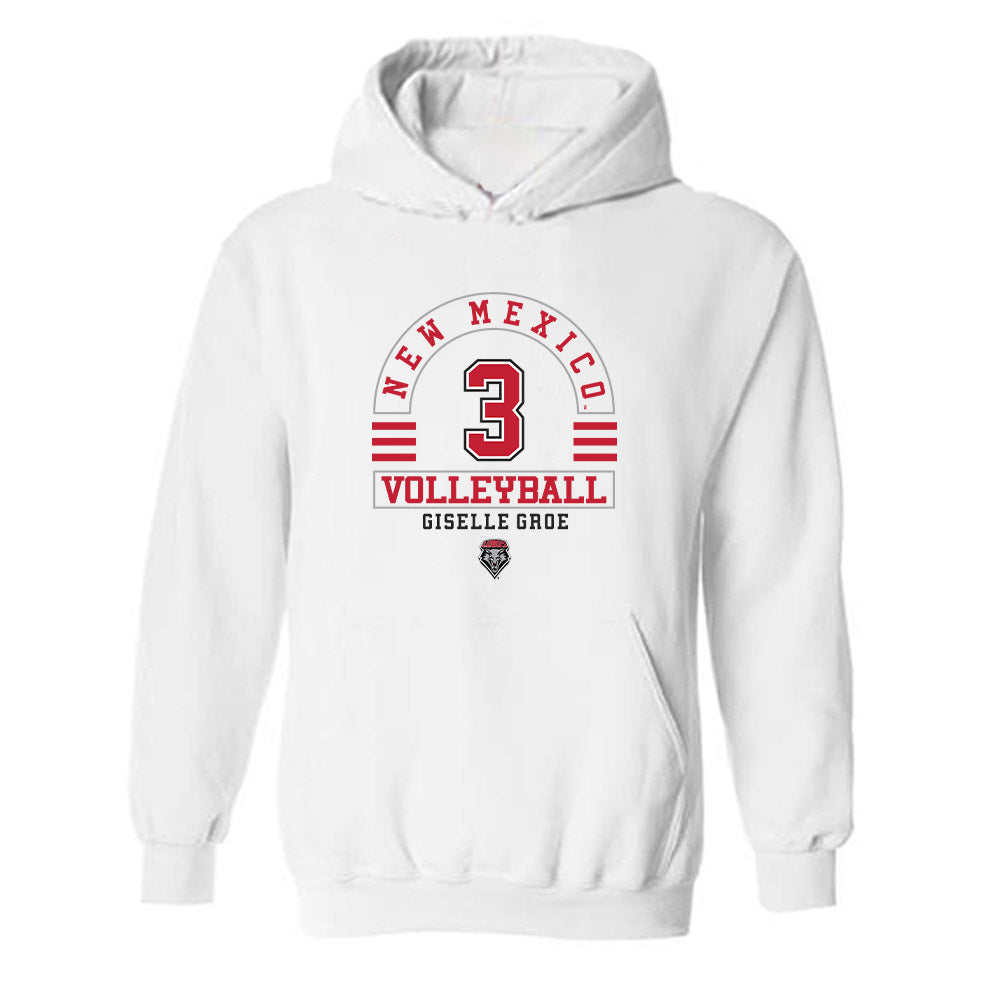 New Mexico - NCAA Women's Volleyball : Giselle Groe - Classic Fashion Shersey Hooded Sweatshirt-0