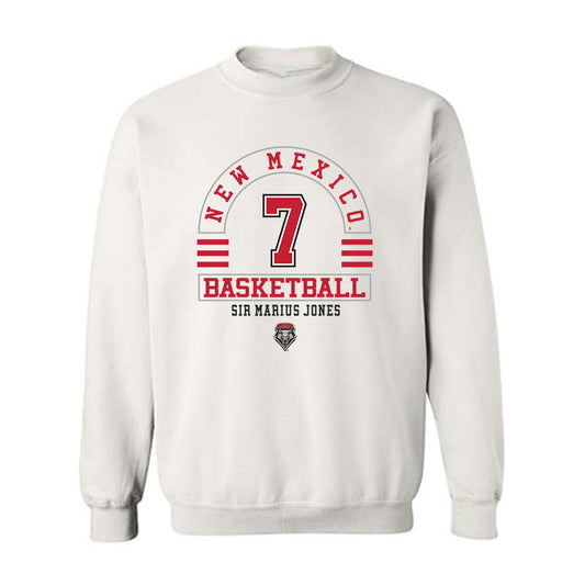New Mexico - NCAA Men's Basketball : Sir Marius Jones - Classic Fashion Shersey Crewneck Sweatshirt-0