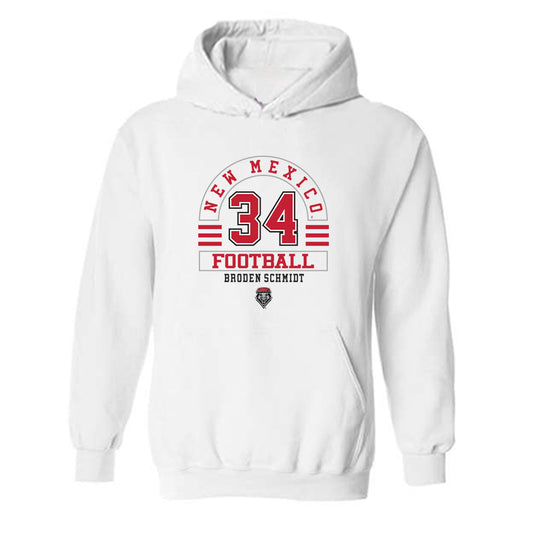 New Mexico - NCAA Football : Broden Schmidt - Classic Fashion Shersey Hooded Sweatshirt-0