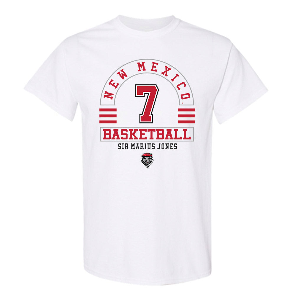 New Mexico - NCAA Men's Basketball : Sir Marius Jones - Classic Fashion Shersey T-Shirt-0