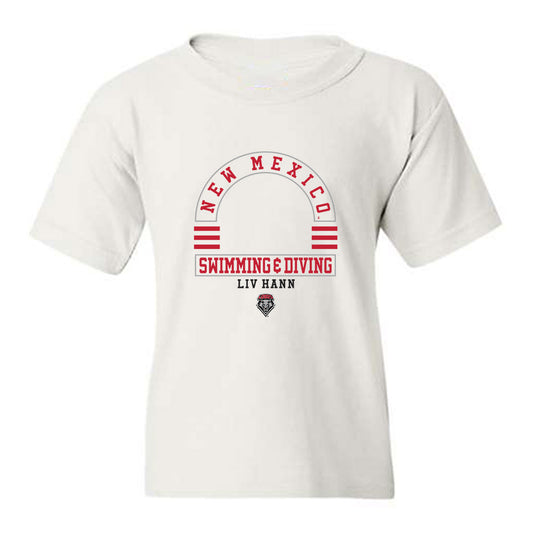 New Mexico - NCAA Women's Swimming & Diving : Liv Hann - Classic Fashion Shersey Youth T-Shirt-0