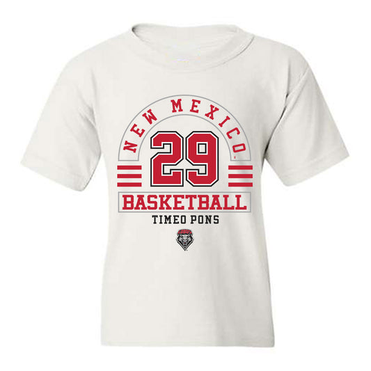 New Mexico - NCAA Men's Basketball : Timeo Pons - Classic Fashion Shersey Youth T-Shirt-0
