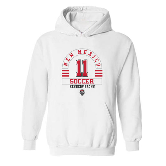 New Mexico - NCAA Women's Soccer : Kennedy Brown - Classic Fashion Shersey Hooded Sweatshirt-0
