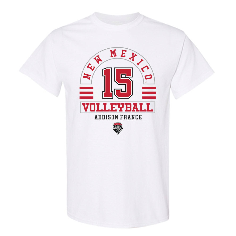 New Mexico - NCAA Women's Volleyball : Addison France - Classic Fashion Shersey T-Shirt-0