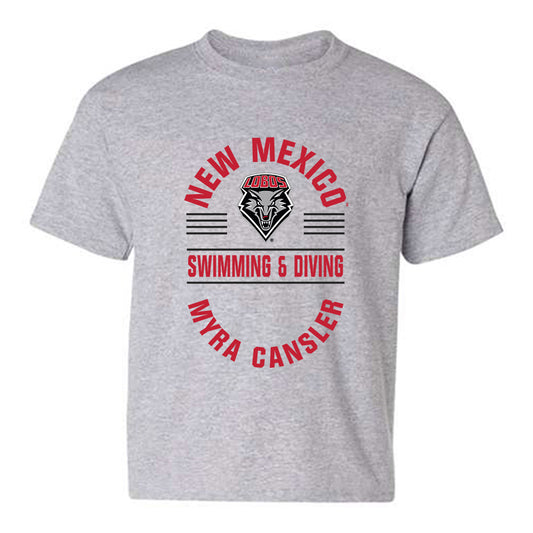New Mexico - NCAA Women's Swimming & Diving : Myra Cansler - Classic Fashion Shersey Youth T-Shirt-0
