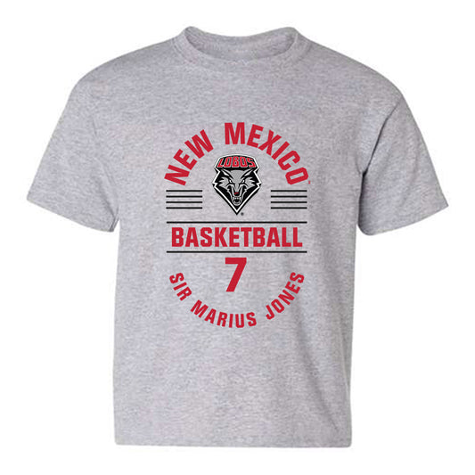 New Mexico - NCAA Men's Basketball : Sir Marius Jones - Classic Fashion Shersey Youth T-Shirt-0