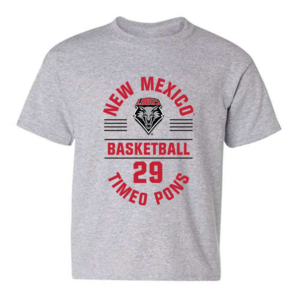 New Mexico - NCAA Men's Basketball : Timeo Pons - Classic Fashion Shersey Youth T-Shirt-0