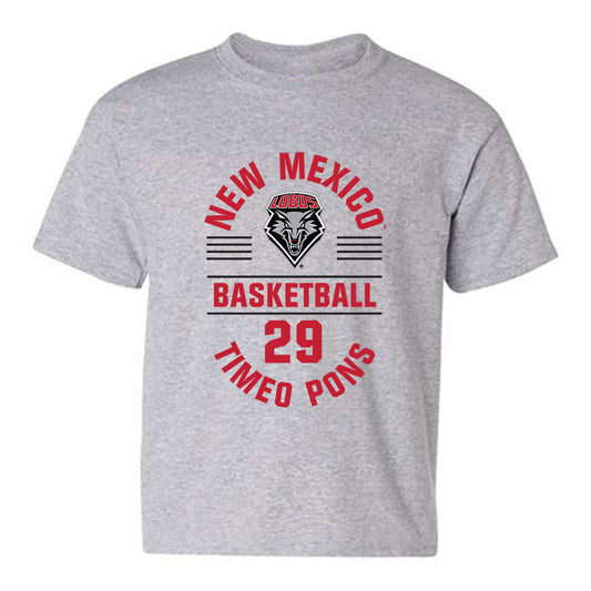 New Mexico - NCAA Men's Basketball : Timeo Pons - Classic Fashion Shersey Youth T-Shirt-0