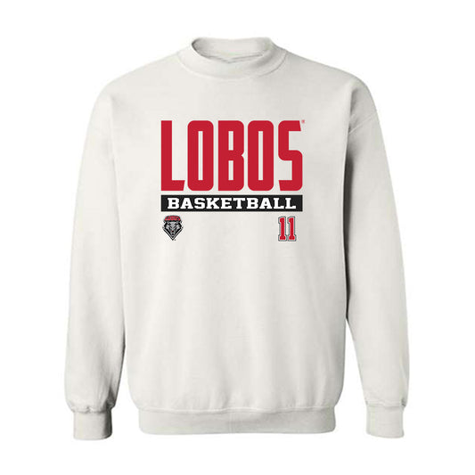 New Mexico - NCAA Men's Basketball : Kallai Patton - Classic Fashion Shersey Crewneck Sweatshirt-0
