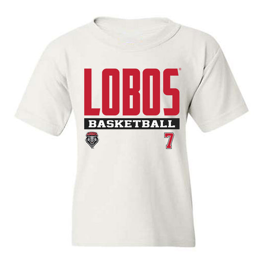 New Mexico - NCAA Men's Basketball : Sir Marius Jones - Classic Fashion Shersey Youth T-Shirt-0