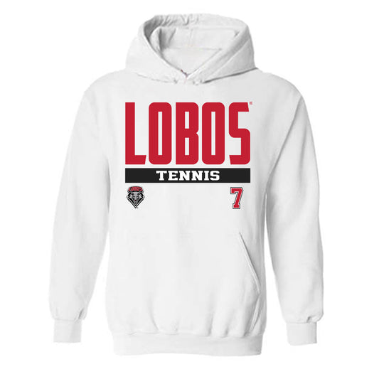 New Mexico - NCAA Men's Tennis : Nicolas Recoura - Classic Fashion Shersey Hooded Sweatshirt-0