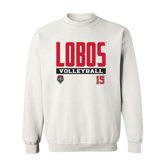 New Mexico - NCAA Women's Volleyball : Addison France - Classic Fashion Shersey Crewneck Sweatshirt-0
