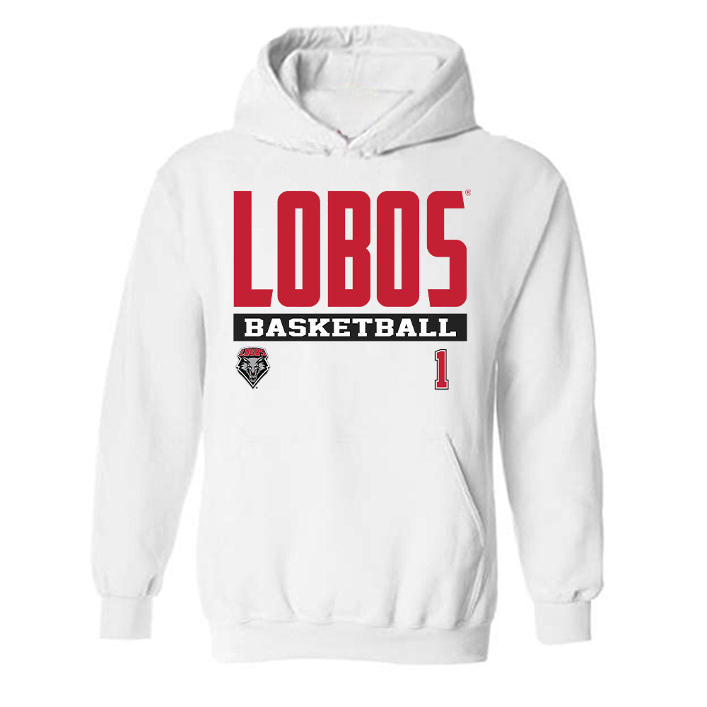 New Mexico - NCAA Men's Basketball : Uriah Tenette - Classic Fashion Shersey Hooded Sweatshirt-0