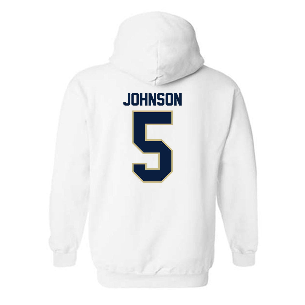 Akron - NCAA Women's Basketball : Natalie Johnson - Classic Fashion Shersey Hooded Sweatshirt-1