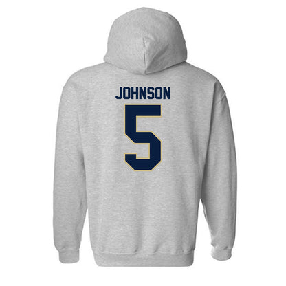 Akron - NCAA Women's Basketball : Natalie Johnson - Classic Fashion Shersey Hooded Sweatshirt-1