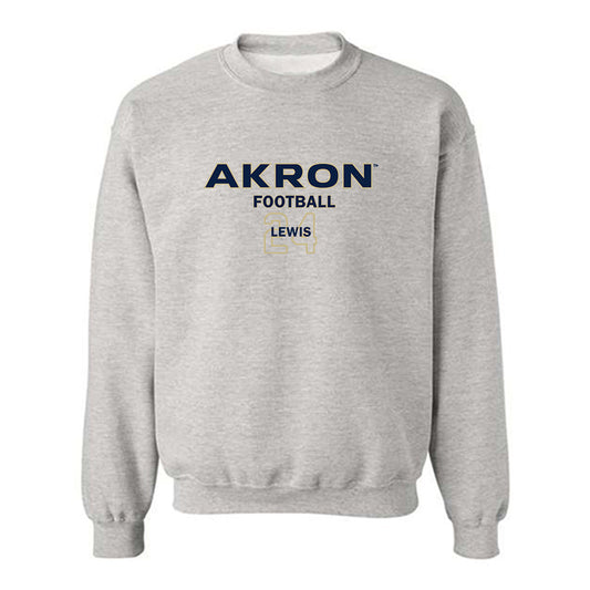 Akron - NCAA Football : Savion Lewis - Classic Fashion Shersey Crewneck Sweatshirt-0