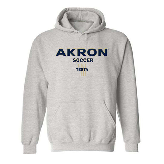 Akron - NCAA Men's Soccer : Noa Testa - Classic Fashion Shersey Hooded Sweatshirt-0