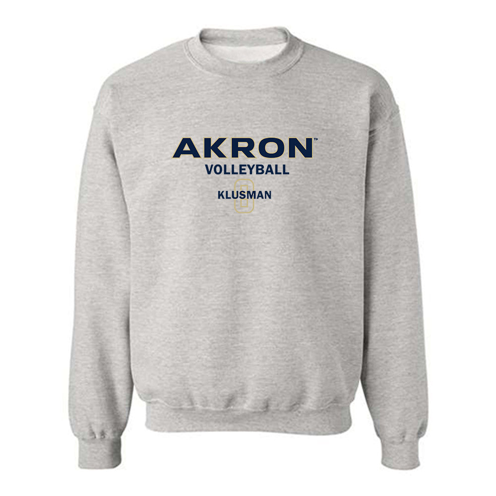 Akron - NCAA Women's Volleyball : Ruby Klusman - Classic Fashion Shersey Crewneck Sweatshirt-0