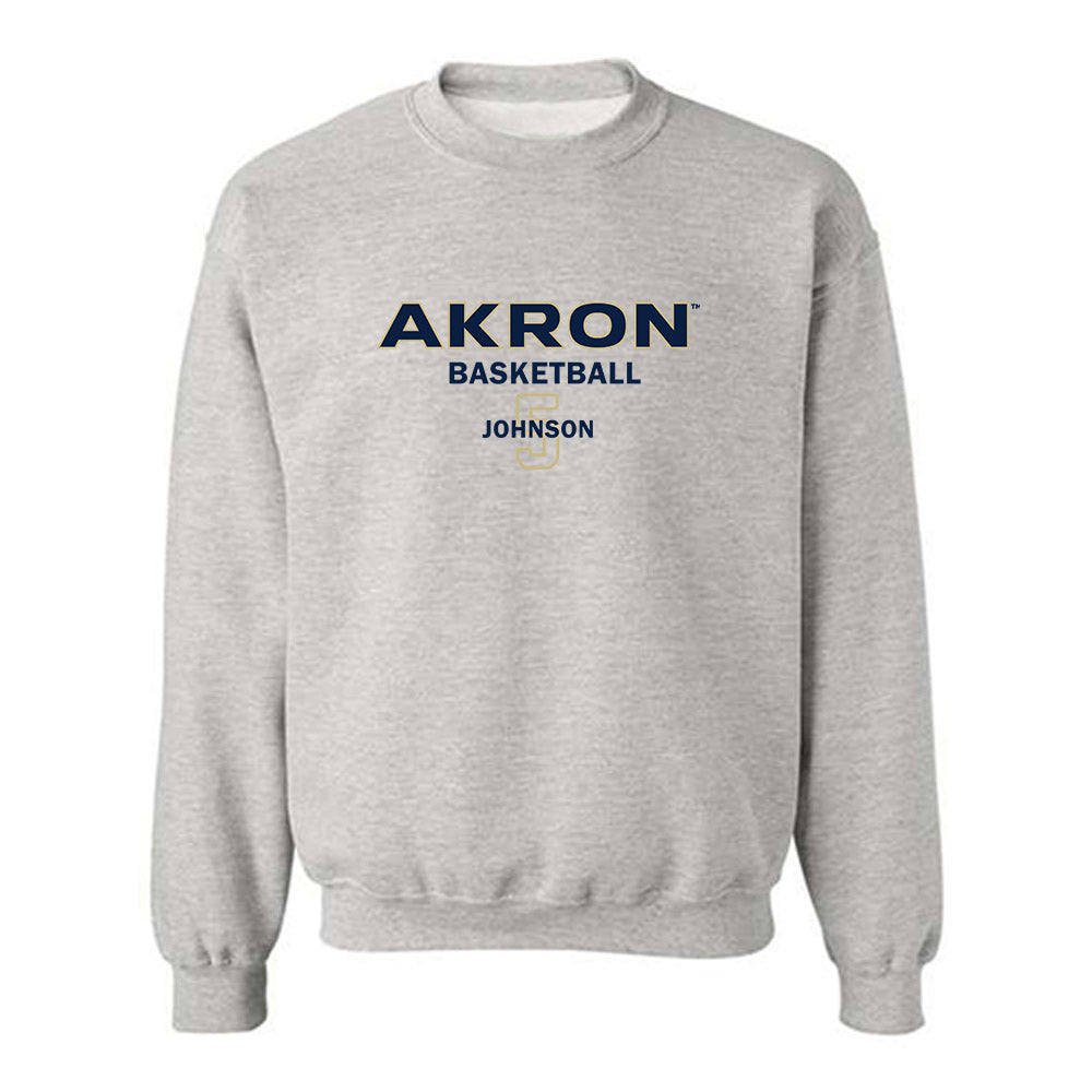 Akron - NCAA Women's Basketball : Natalie Johnson - Classic Fashion Shersey Crewneck Sweatshirt-0