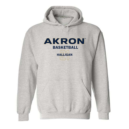 Akron - NCAA Men's Basketball : Zachary Halligan - Hooded Sweatshirt
