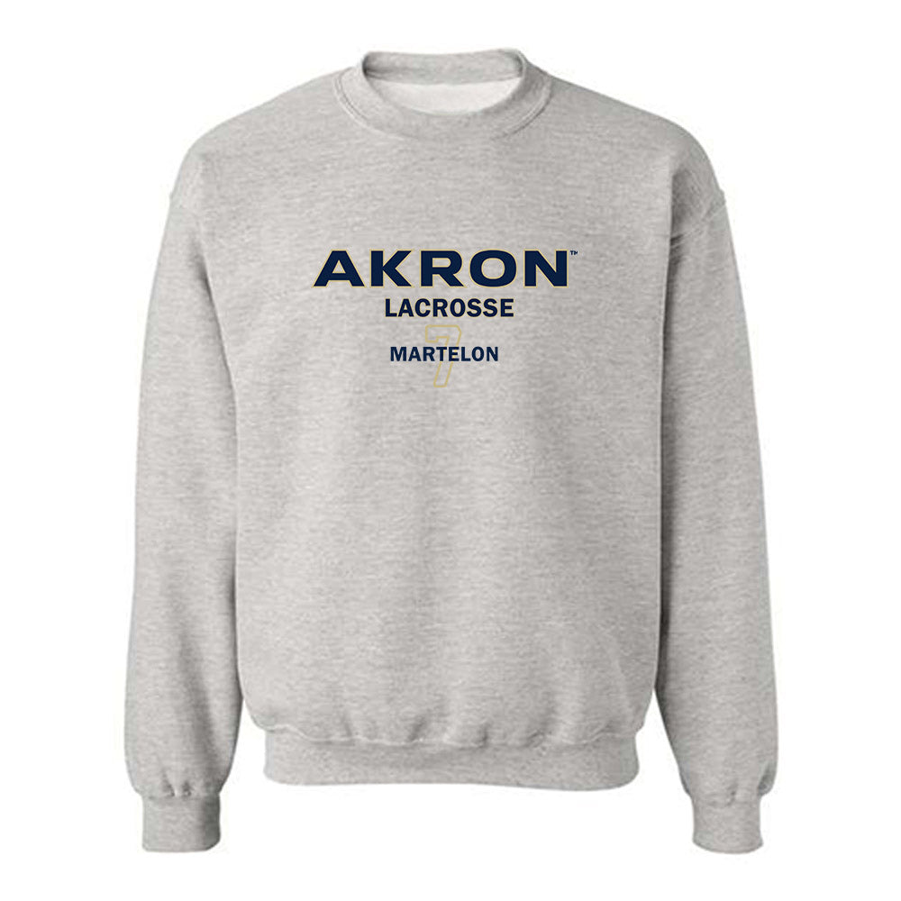 Akron - NCAA Women's Lacrosse : Olivia Martelon - Classic Fashion Shersey Crewneck Sweatshirt-0