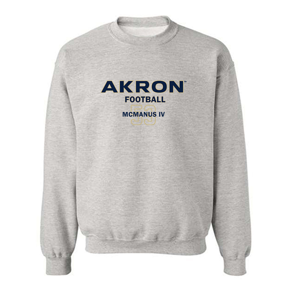 Akron - NCAA Football : Kenneth McManus IV - Classic Fashion Shersey Crewneck Sweatshirt-0