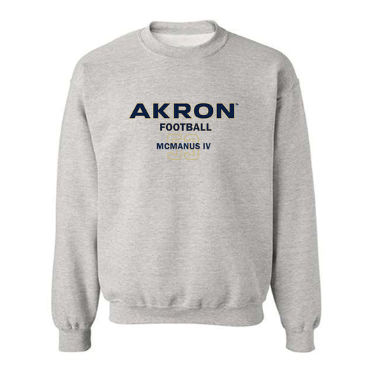 Akron - NCAA Football : Kenneth McManus IV - Classic Fashion Shersey Crewneck Sweatshirt-0
