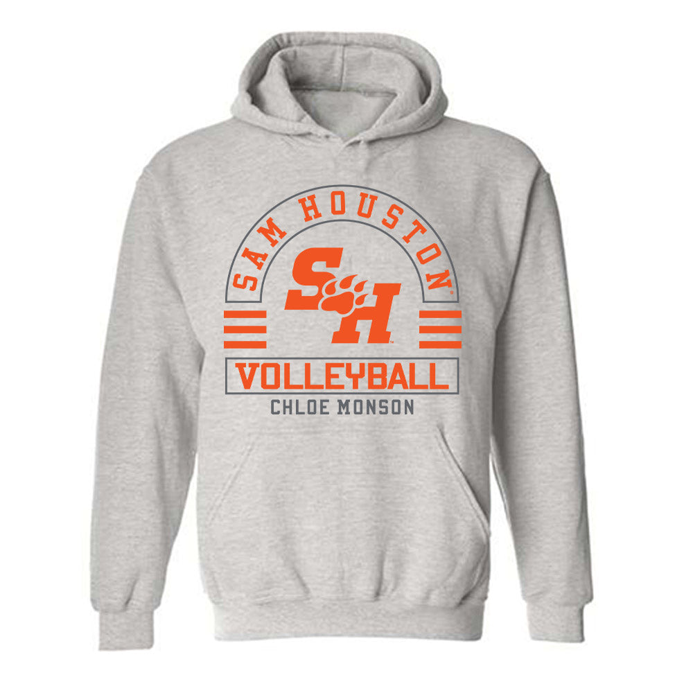 SHSU - NCAA Women's Volleyball : Chloe Monson - Classic Fashion Shersey Hooded Sweatshirt-0