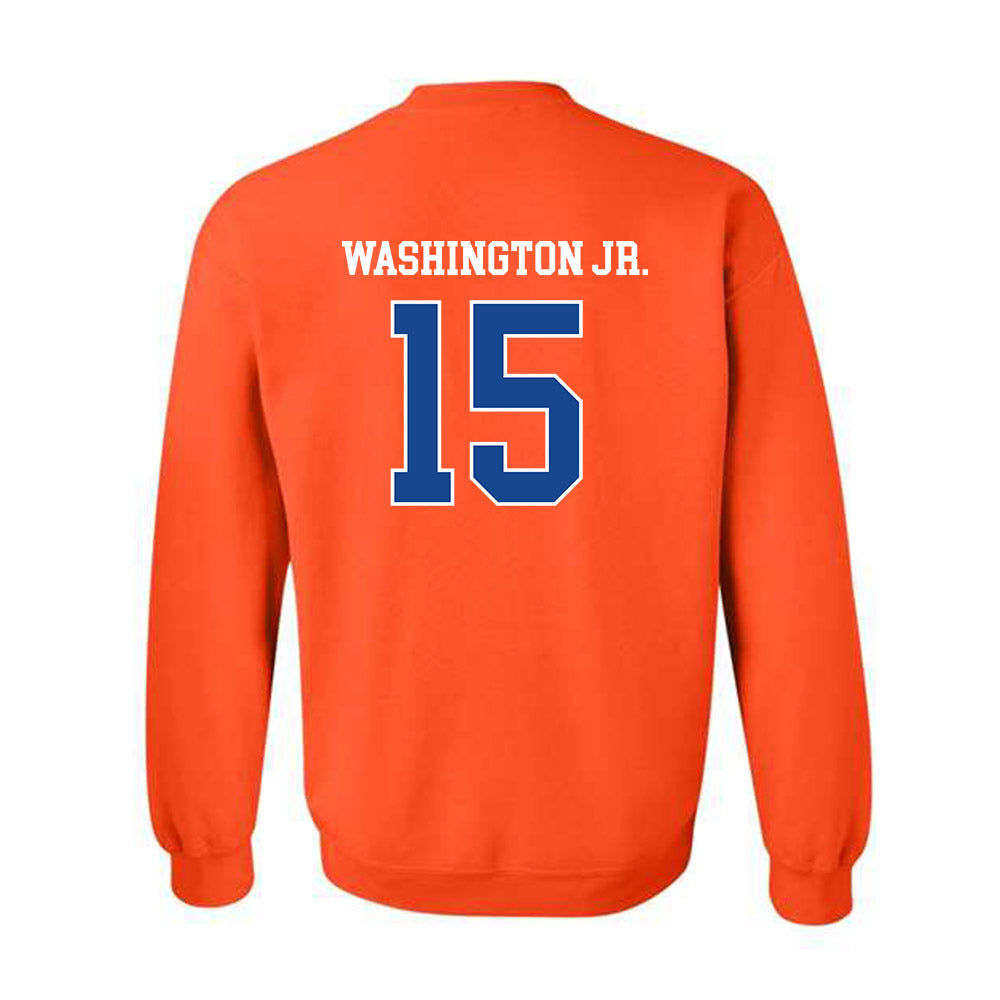 Boise State - NCAA Football : JeRico Washington Jr. - Classic Fashion Shersey Crewneck Sweatshirt-1